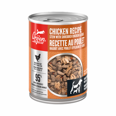 Aliments pour chiens en conserve - Aliments humides de qualité supérieure - Adulte - Ragoût de recette de poulet avec poulet et œufs râpés - 12,8 oz