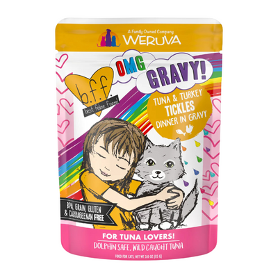 Wet Cat Food - BFF OMG Gravy! - Tickles - Tuna & Turkey Dinner in Gravy