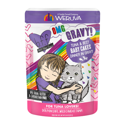 猫主食餐包 - BFF OMG - Baby Cakes - 肉汁金枪鱼牛肉饭 - 3盎司