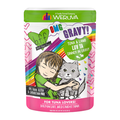 Wet Cat Food - BFF OMG Gravy! - Luv Ya - Tuna & Lamb Dinner in Gravy