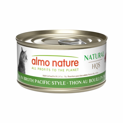 Canned Cat Treat - Natural HQS - Tuna in Broth Pacific Style - Adult