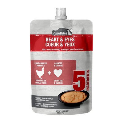 Squeezable Functional Creamy Dog Treat - Heart & Eyes