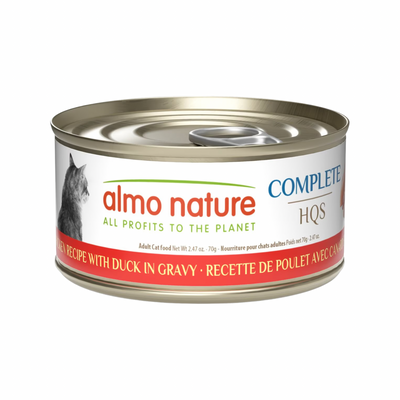 Canned Cat Food - Complete HQS - Chicken Recipe with Duck in Gravy - Adult