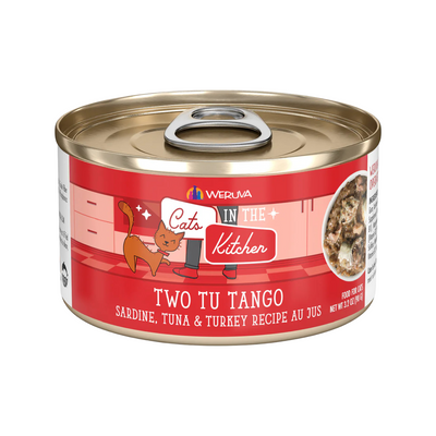 Canned Cat Food - Cats in the Kitchen - Two Tu Tango - Sardine, Tuna & Turkey Recipe Au Jus