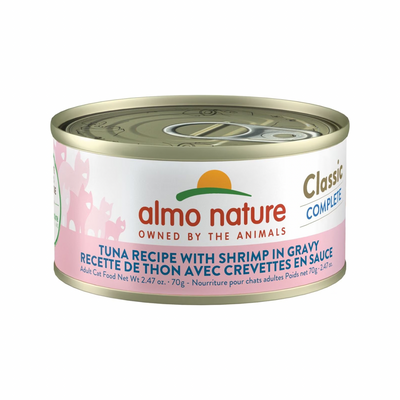Canned Cat Food - Classic Complete - Tuna Recipe with Shrimp in Gravy - Adult