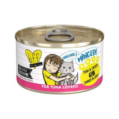 Canned Cat Food - BFF Minced - 4Eva - Tuna & Chicken Dinner in Gravy