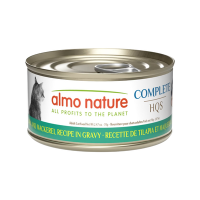 成年猫罐头 - HQS Complete - 肉汁罗非鱼马鲛鱼配方 - 70克