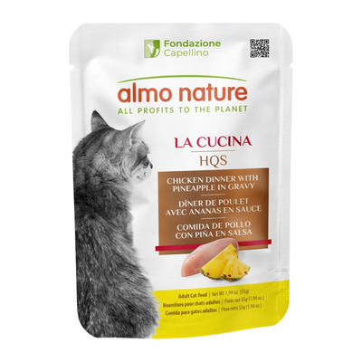 Wet Cat Food - La Cucina HQS - Chicken Dinner with Pineapple in Gravy - Adult