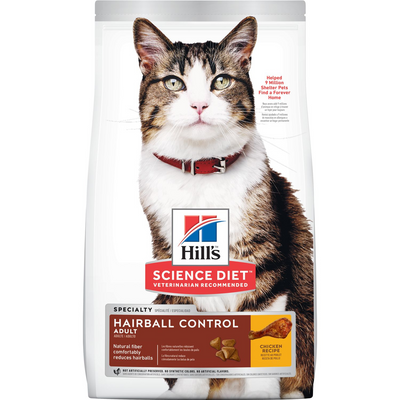 *Little Damaged* Dry Cat Food - SPECIALTY - Hairball Control - Adult - Chicken Recipe - 15.5 lb (Please Use By 2025-09-30) *Pickup Only*