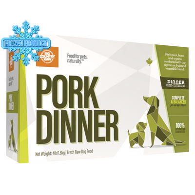 犬用冰鲜生骨肉 - 猪肉晚餐