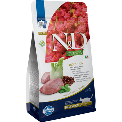 Nourriture sèche pour chats - N & D - Quinoa - Digestion - Lamb - Adulte