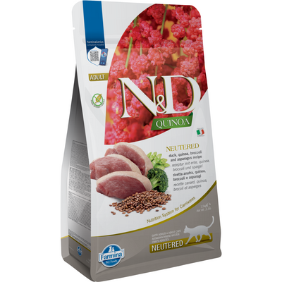 Dry Cat Food - N & D - QUINOA - Neutered - Duck - Adult