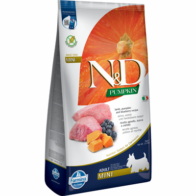 Dry Dog Food - N & D - PUMPKIN - Lamb & Blueberry - Adult Mini