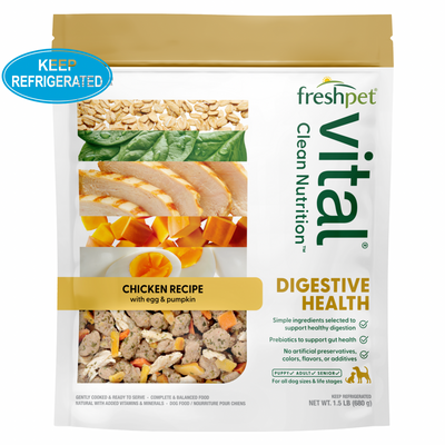 鲜食狗粮 - VITAL BENEFITS - 消化健康配方:鸡肉南瓜菠菜 - 1.5磅