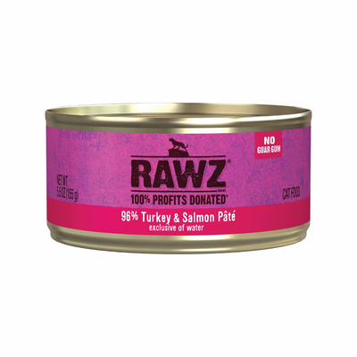 猫罐头 - 96%火鸡三文鱼肉酱 - 5.5盎司