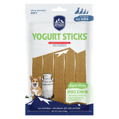 Dog Chewing Treat - YOGURT STICKS - Apple Honey