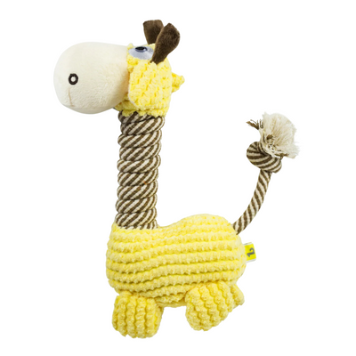 Rope Neck Plush Dog Toy - Lucy The Giraffe