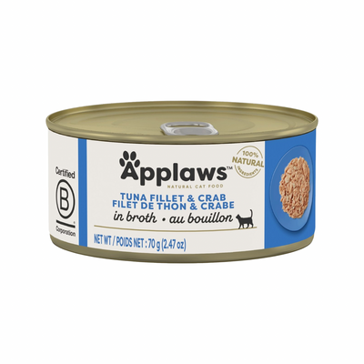 Canned Cat Treat - Tuna Fillet & Crab in Broth
