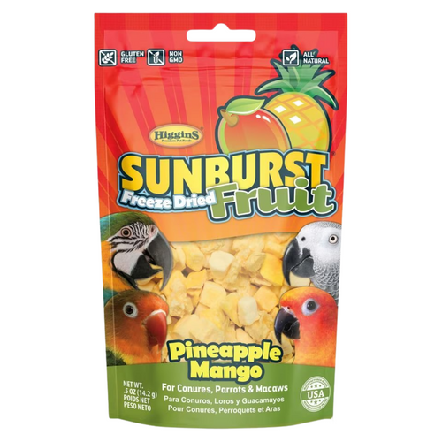 Freeze Dried Bird Treat - SUNBURST - Pineapple Mango - 0.5 oz