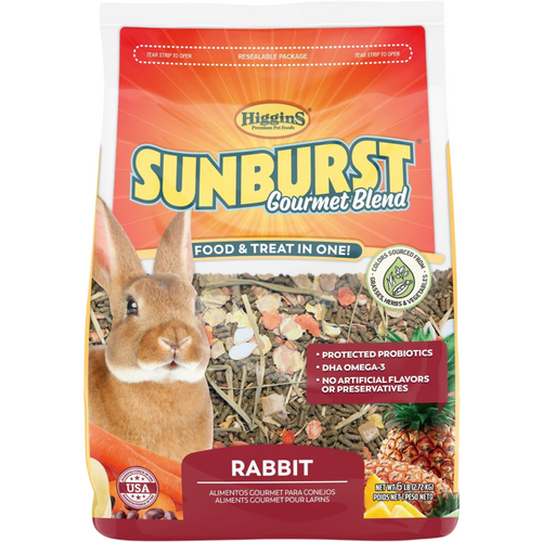 Rabbit Food & Treat in One - SUNBURST - Gourmet Blend