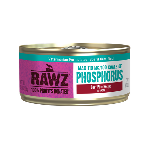 Canned Cat Food - Phosphorus - Beef Pâté Recipe in Broth