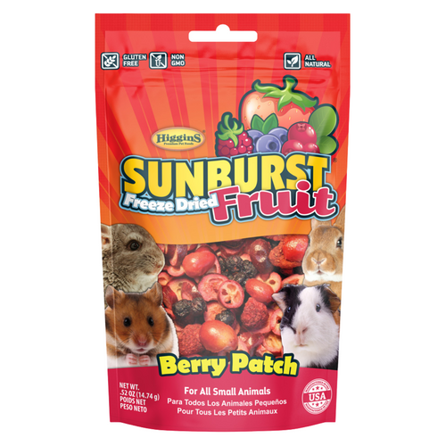 Small Animal Treat - SUNBURST - Freeze Dried Fruit - Berry Patch - 0.52 oz