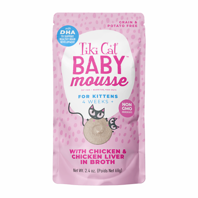 Wet Cat Food - BABY MOUSSE - Chicken & Chicken Liver in Broth - Kitten