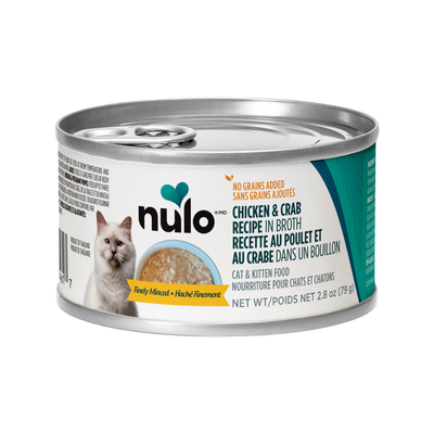 Canned Cat Food - Finely Minced Chicken & Crab in Broth