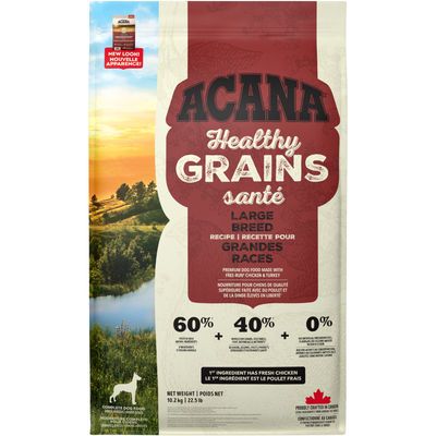 Nourriture pour chiens secs - Grains sains - Grande race adulte - 10,2 kg / 22,5 lb