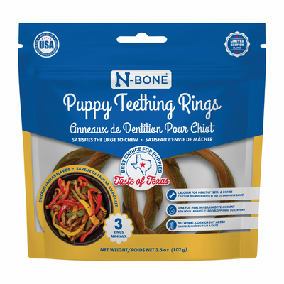 Puppy Teething Rings - Taste of Texas Chicken Fajitas Flavor