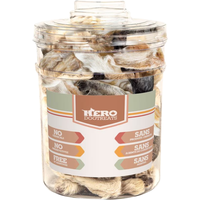 Bulk Dog Treat - Dehydrated Rabbit Ears