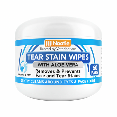 Tear Stain Wipes with Aloe Vera for Dogs & Cats - 60 pads