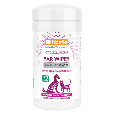 Ear Wipes with Salicylic Acid for Dogs & Cats - Japanese Cherry Blossom - 70 wipes