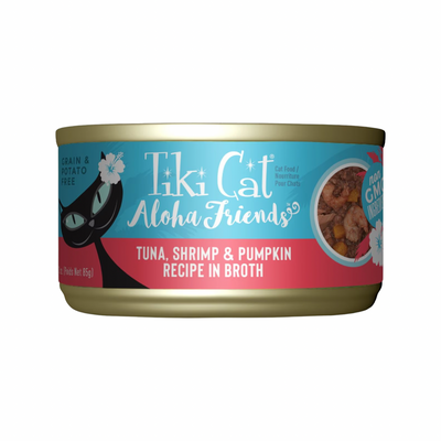 Canned Cat Food - ALOHA FRIENDS - Tuna, Shrimp & Pumpkin
