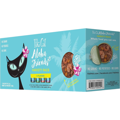 Nourriture pour chats en conserve - Aloha Friends - Pack de variétés - 3 oz Can, cas de 12