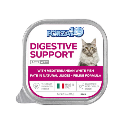 Wet Cat Food - Nutraceutic Actiwet Digestive Support - Mediterranean White Fish Recipe Pâté