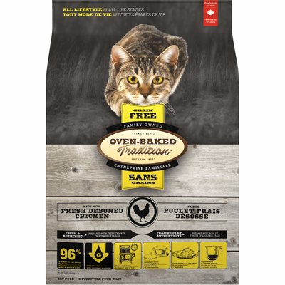 Nourriture sèche pour chats - poulet sans céréales - toutes les étapes de la vie