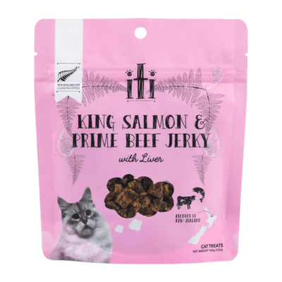 Air Dried Cat Treat - King Salmon & Prime Beef Jerky - 100 g - J & J Pet Club - iTi Pet