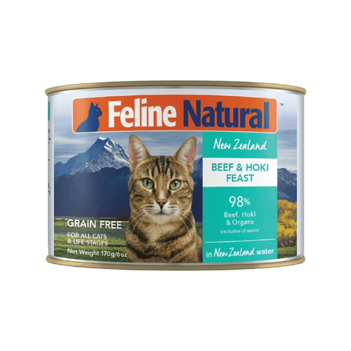 Canned Cat Food - Beef & Hoki Feast - J & J Pet Club - Feline Natural