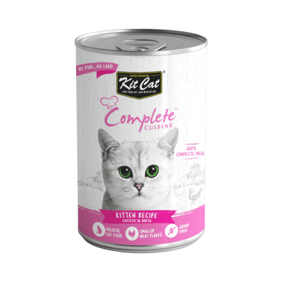 Canned Cat Food - Complete CUISINE - Chicken In Broth Kitten Recipe - 150 g - J & J Pet Club - Kit Cat