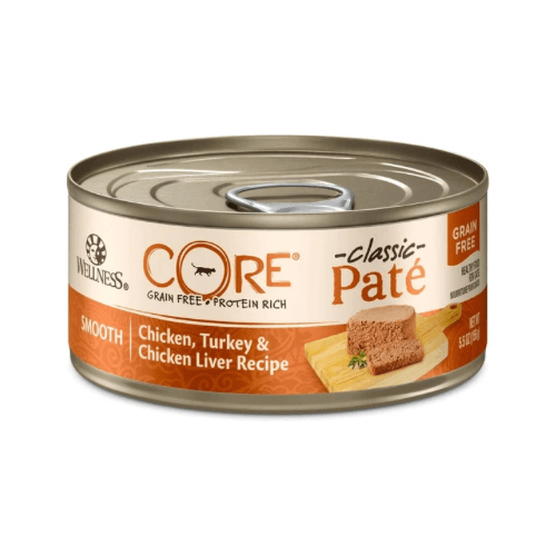 Canned Cat Food - CORE - Classic Pâté - Chicken, Turkey & Chicken Liver Recipe - 5.5 oz - J & J Pet Club - Wellness