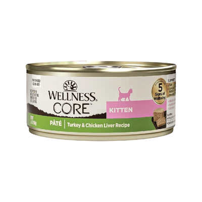 Canned Cat Food - CORE - Classic Pâté - KITTEN Turkey & Chicken Liver Recipe - 5.5 oz - J & J Pet Club - Wellness