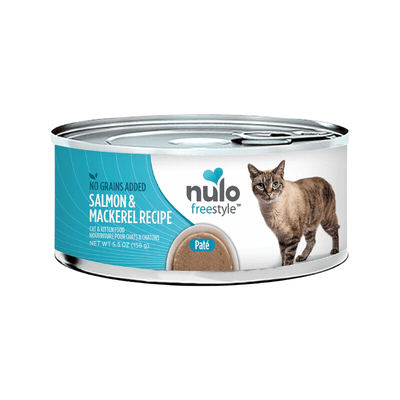 Canned Cat Food - FREESTYLE - Grain Free Salmon & Mackerel Recipe Paté - J & J Pet Club - Nulo