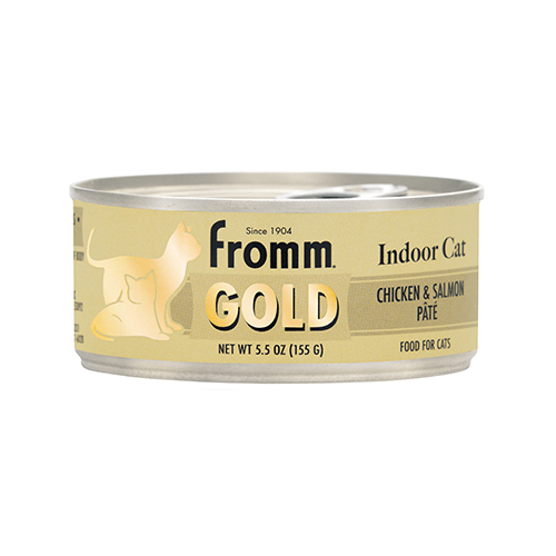 Canned Cat Food - Gold - Indoor Cat - Chicken & Salmon Pâté - 5.5 oz - J & J Pet Club - Fromm