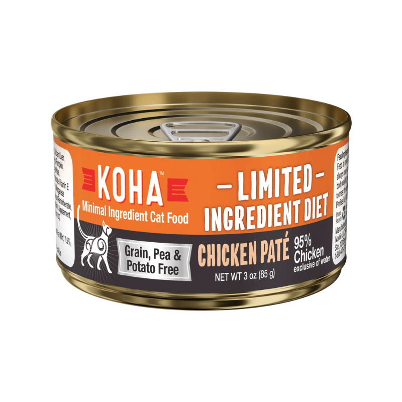 Canned Cat Food - Limited Ingredient Diet - 95% Chicken Pâté - J & J Pet Club - KOHA