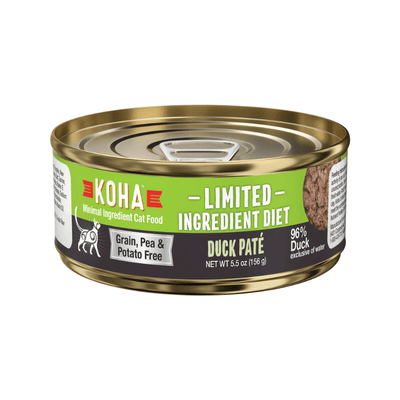 Canned Cat Food - Limited Ingredient Diet - 96% Duck Pâté - J & J Pet Club - KOHA