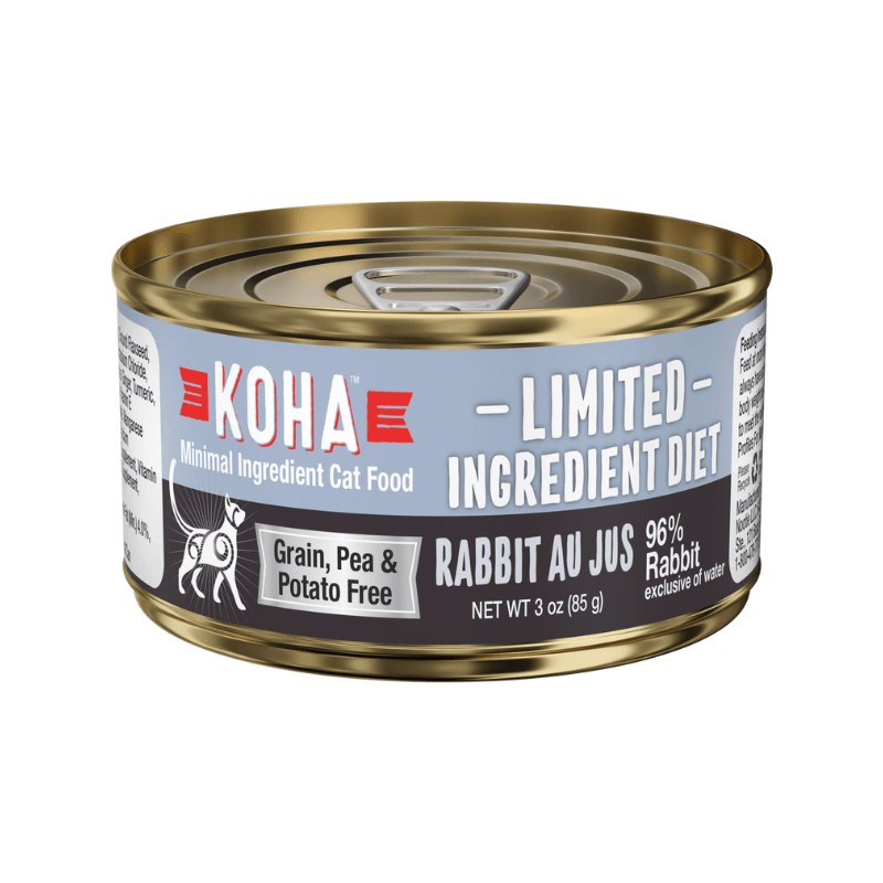 Canned Cat Food - Limited Ingredient Diet - 96% Rabbit Pâté - J & J Pet Club - KOHA