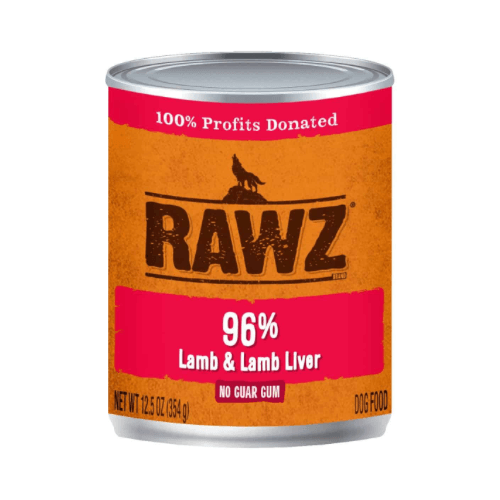 Canned Dog Food - 96% Lamb & Lamb Liver - 12.5 oz - J & J Pet Club - Rawz