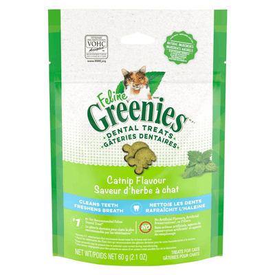 Cat Dental Treat - FELINE GREENIES - Catnip Flavor - J & J Pet Club - Greenies
