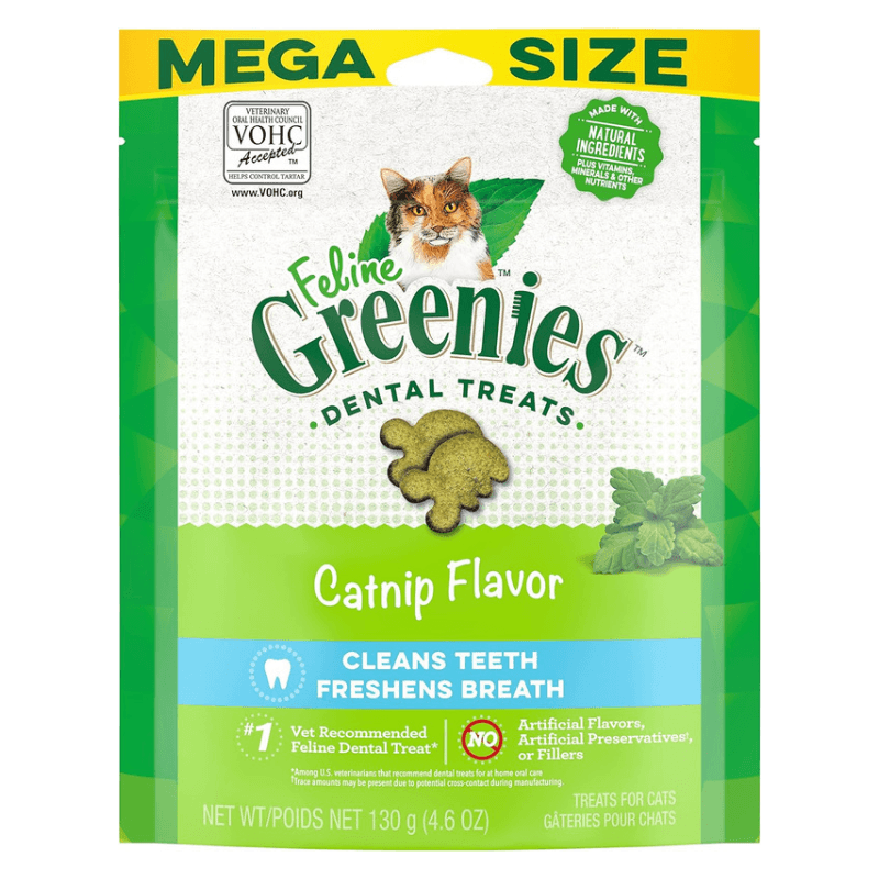 Cat Dental Treat - FELINE GREENIES - Catnip Flavor - J & J Pet Club - Greenies